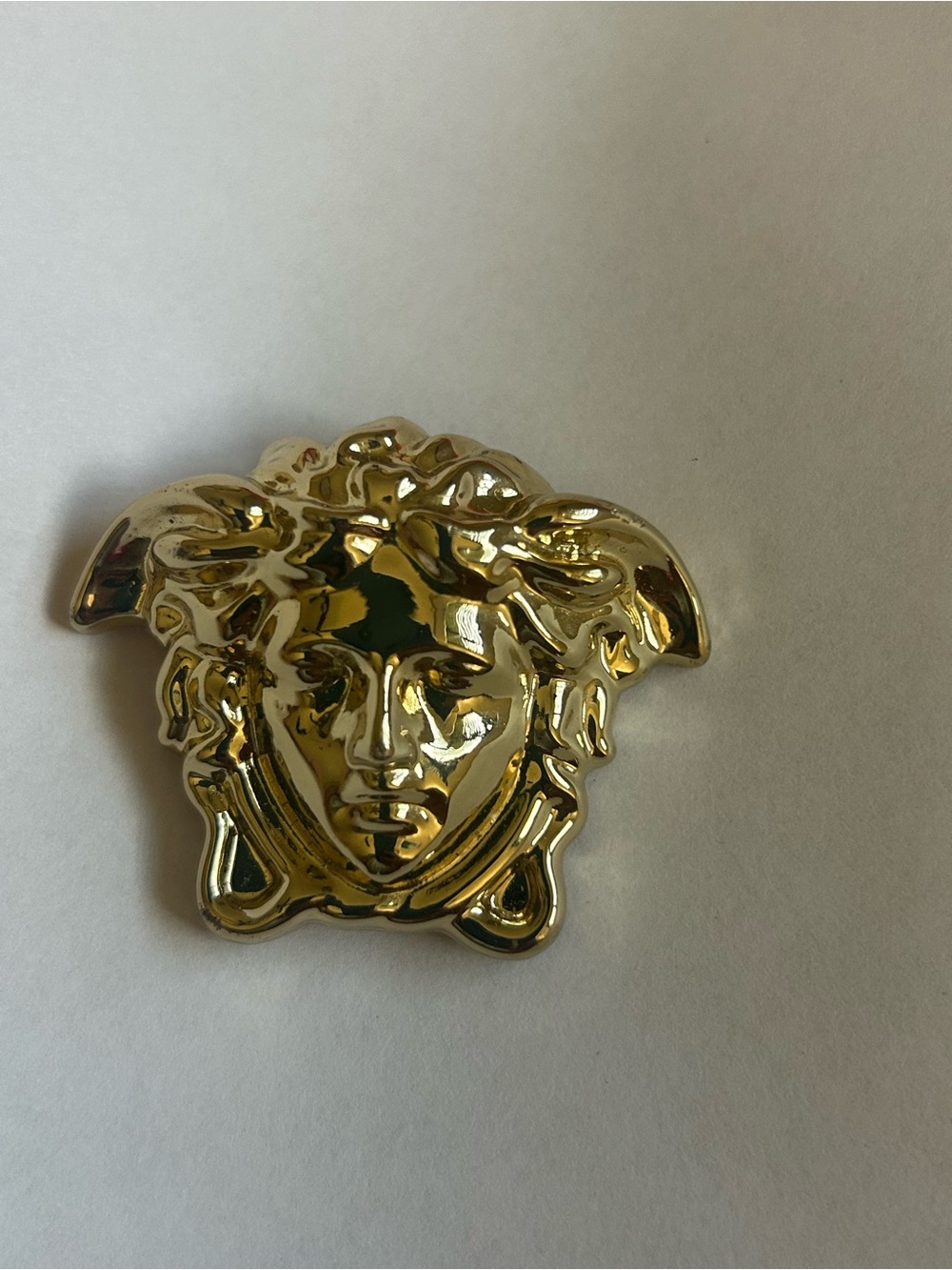 Versace Gold Medusa Head Brooch Magnetic Pin